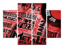 4-piece-canvas-print-writings-music-grunge