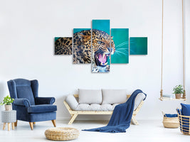 5-piece-canvas-print-attention-leopard