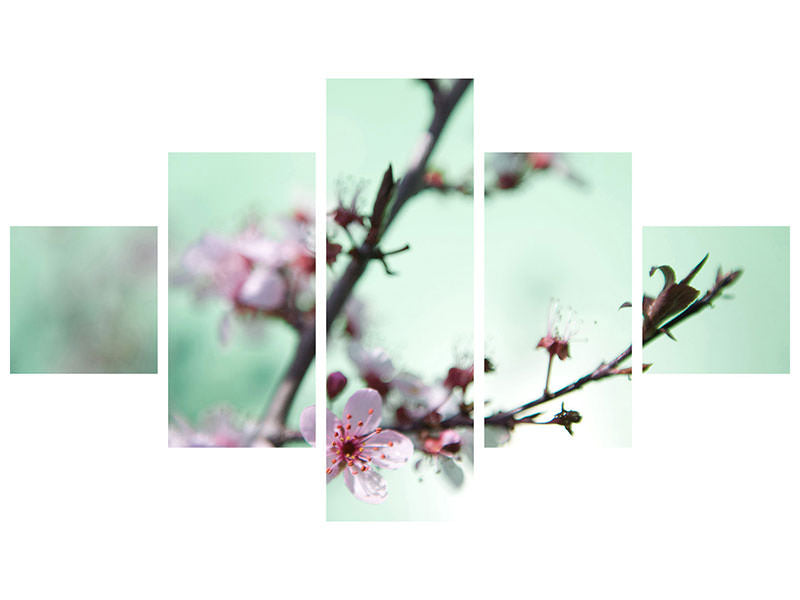 5-piece-canvas-print-beautiful-japanese-cherry-blossom