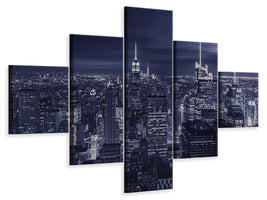 5-piece-canvas-print-blue-city