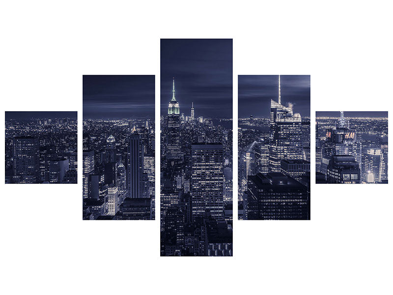 5-piece-canvas-print-blue-city