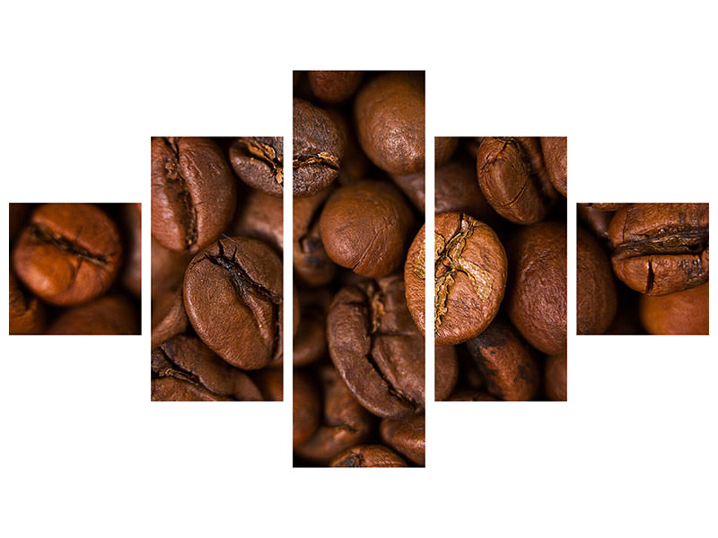 5-piece-canvas-print-close-up-coffee-beans