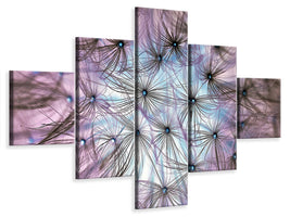 5-piece-canvas-print-dandelion-in-the-light-play