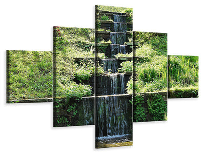 5-piece-canvas-print-design-waterfall