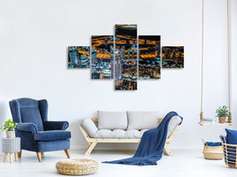 5-piece-canvas-print-dubai-night