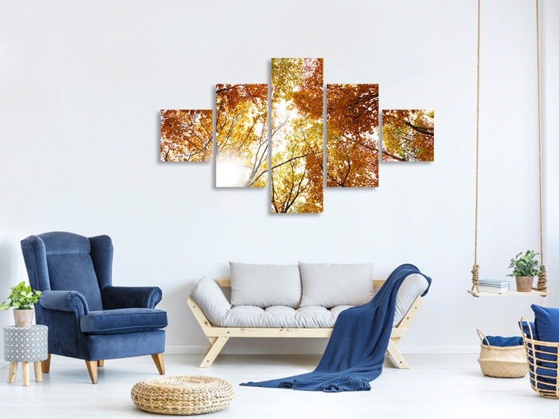 5-piece-canvas-print-enlightened-autumn-trees