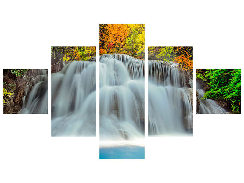 5-piece-canvas-print-falling-water