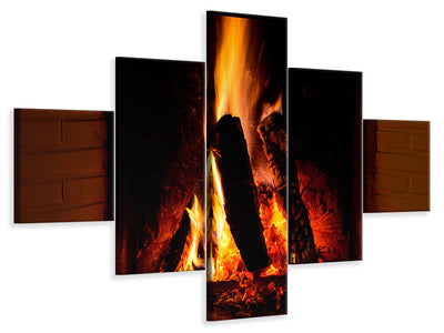 5-piece-canvas-print-fire-in-the-chimney