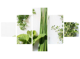 5-piece-canvas-print-fresh-herbs