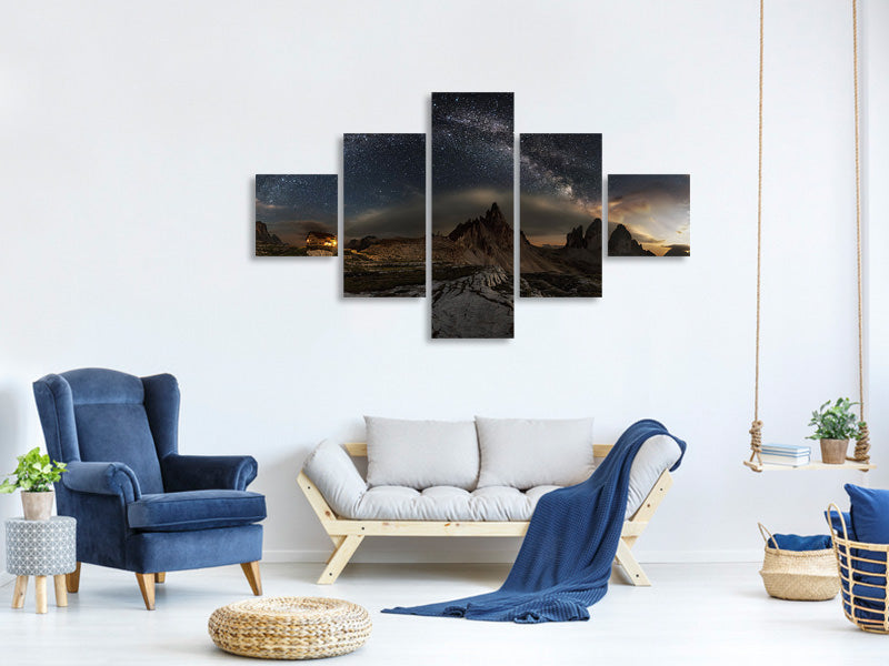 5-piece-canvas-print-galaxy-dolomites