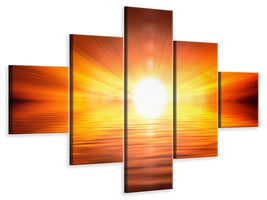 5-piece-canvas-print-glowing-sunset