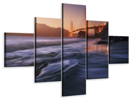 5-piece-canvas-print-golden-beach