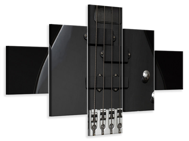 5-piece-canvas-print-guitar-in-black