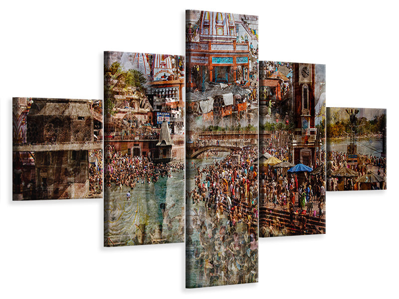 5-piece-canvas-print-holy-india