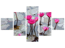 5-piece-canvas-print-jump-in-the-lily-pond