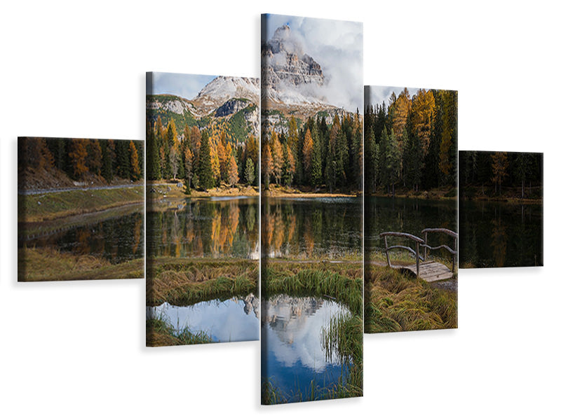 5-piece-canvas-print-lake-antorno