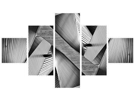 5-piece-canvas-print-metal-origami