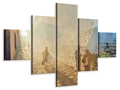 5-piece-canvas-print-morning-in-city-chichicastenango