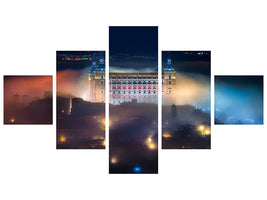 5-piece-canvas-print-mystic-foggy-night-in-toledo-city