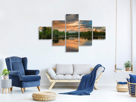 5-piece-canvas-print-mystic-lake