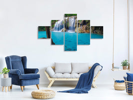 5-piece-canvas-print-nature-waterfall