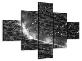 5-piece-canvas-print-night-walk