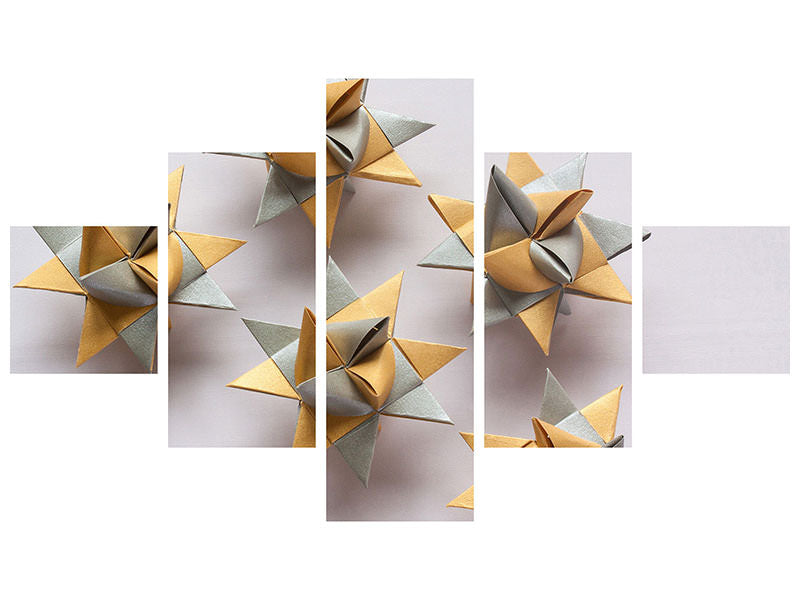 5-piece-canvas-print-origami-stars