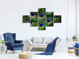 5-piece-canvas-print-peacock-feathers-xxl