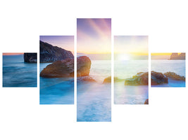 5-piece-canvas-print-photo-wallaper-mystic-sea