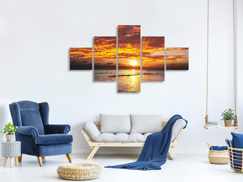 5-piece-canvas-print-relaxation-by-the-sea