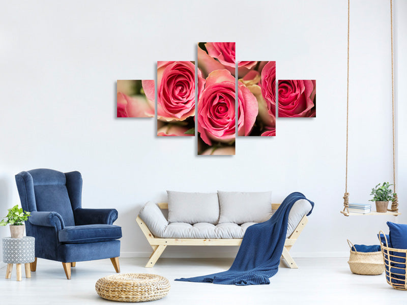 5-piece-canvas-print-rose-love