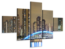 5-piece-canvas-print-skyline-tokyo-at-night