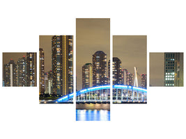 5-piece-canvas-print-skyline-tokyo-at-night