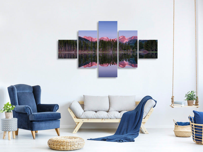 5-piece-canvas-print-sprague-lake-rocky-mountains