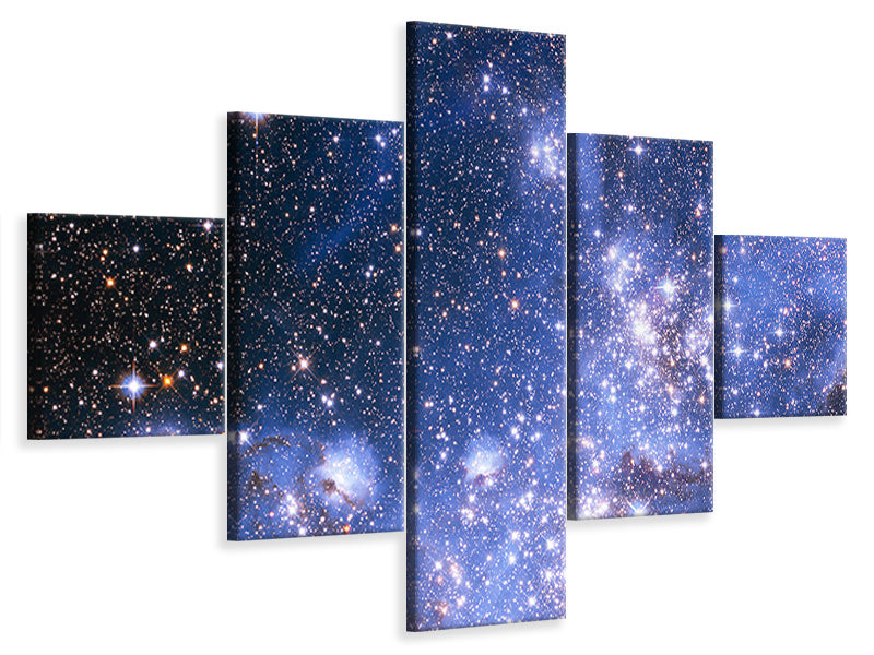 5-piece-canvas-print-starry-sky