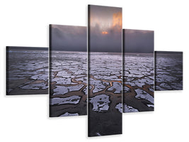 5-piece-canvas-print-sunset-a