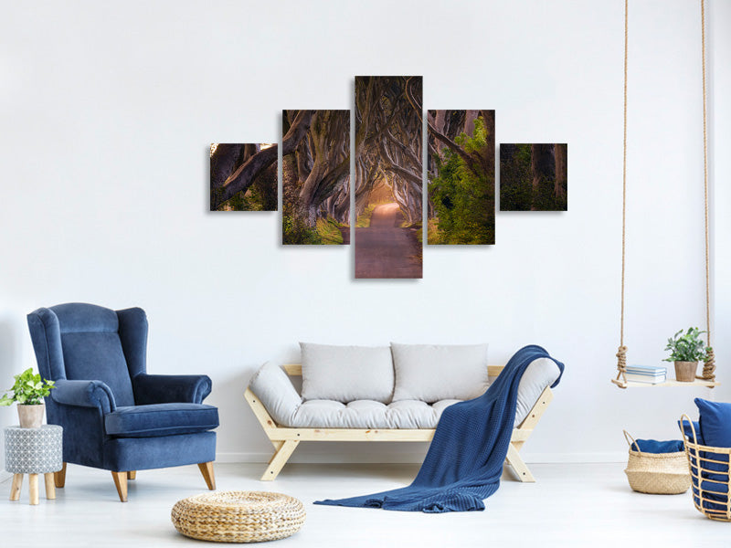 5-piece-canvas-print-the-glowing-hedges