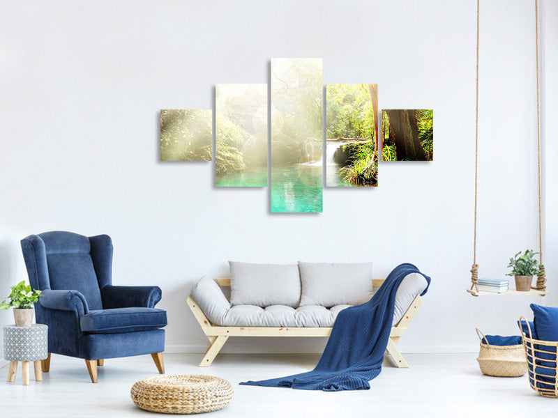 5-piece-canvas-print-the-green-lagoon