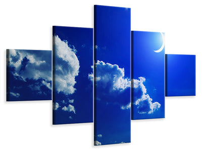 5-piece-canvas-print-the-moon