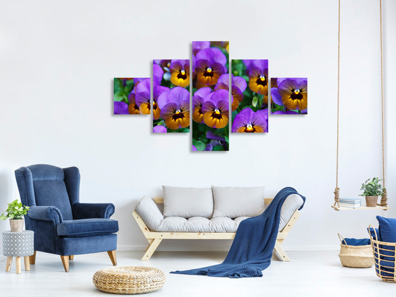 5-piece-canvas-print-the-pansies