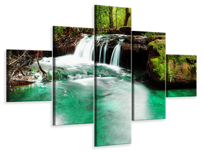 5-piece-canvas-print-the-river-at-waterfall