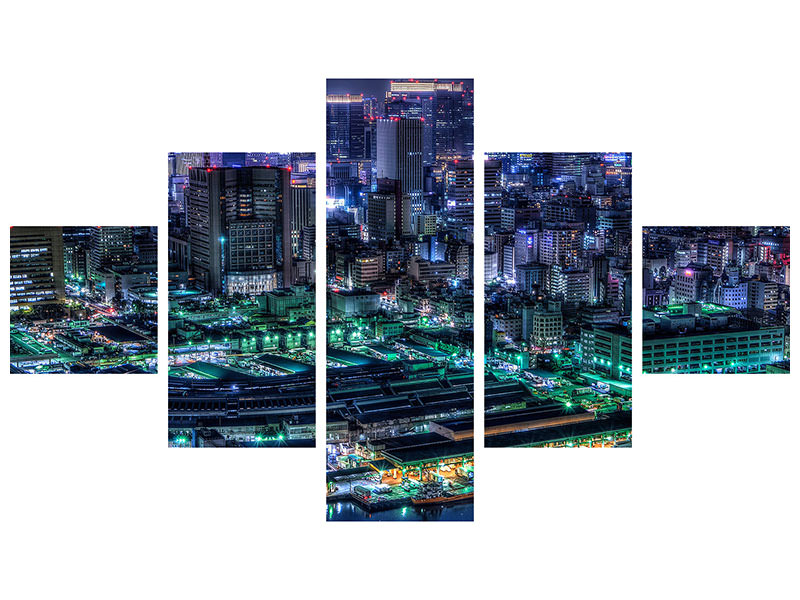 5-piece-canvas-print-tokyo