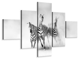 5-piece-canvas-print-zebras