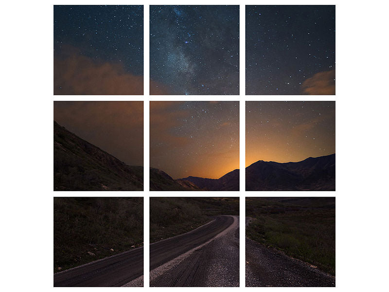 9-piece-canvas-print-dirt-road