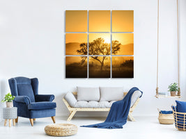 9-piece-canvas-print-golden-sunrise