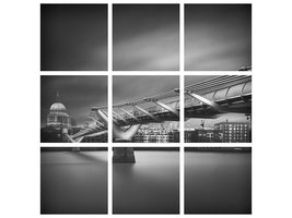 9-piece-canvas-print-millennium-bridge