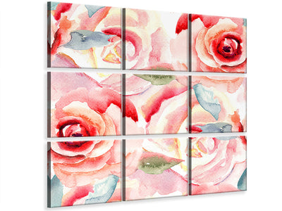 9-piece-canvas-print-painting-rose