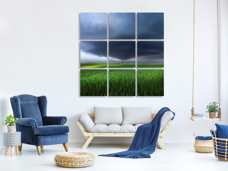 9-piece-canvas-print-thunderstorm-cell-over-the-alb-plateau