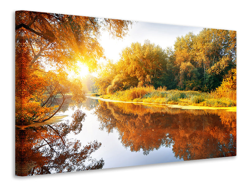 canvas-print-forest-reflection-in-water