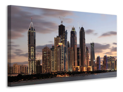 canvas-print-skyline-dubai-at-sunset